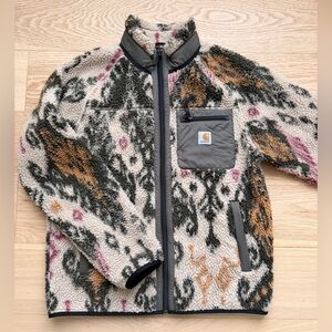 Carhartt WIP Baru Jacquard Prentis Liner Jacket in Wall/Cypress Size M